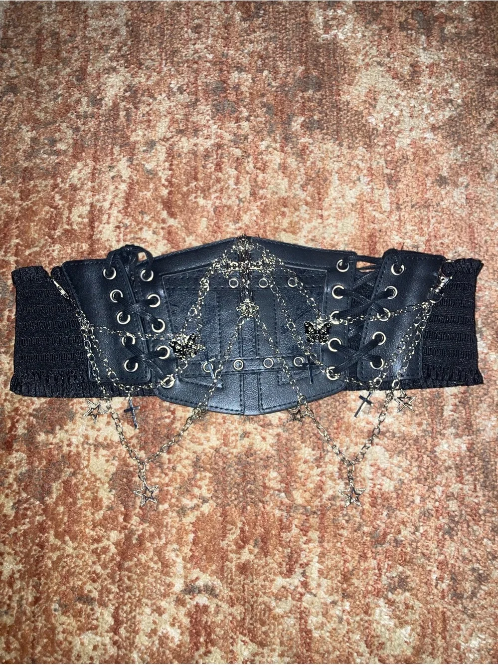 Black Chain Corset Belt